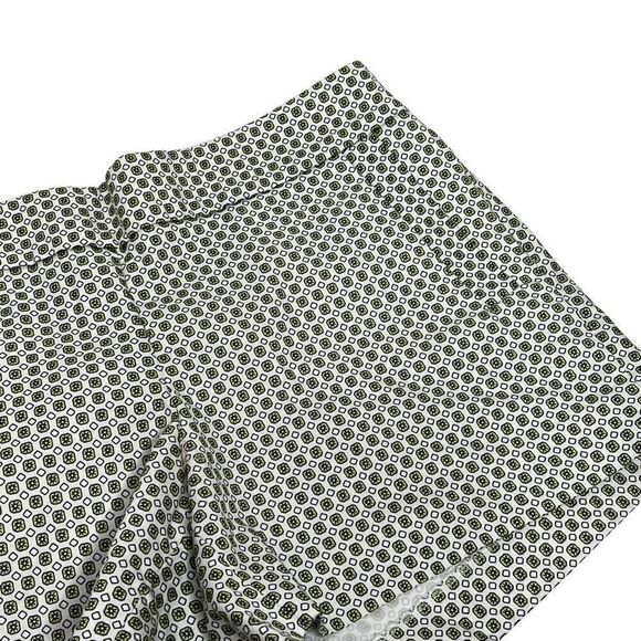 J. Crew Factory green and white geometric print chino shorts size 10 - Picture 3 of 11